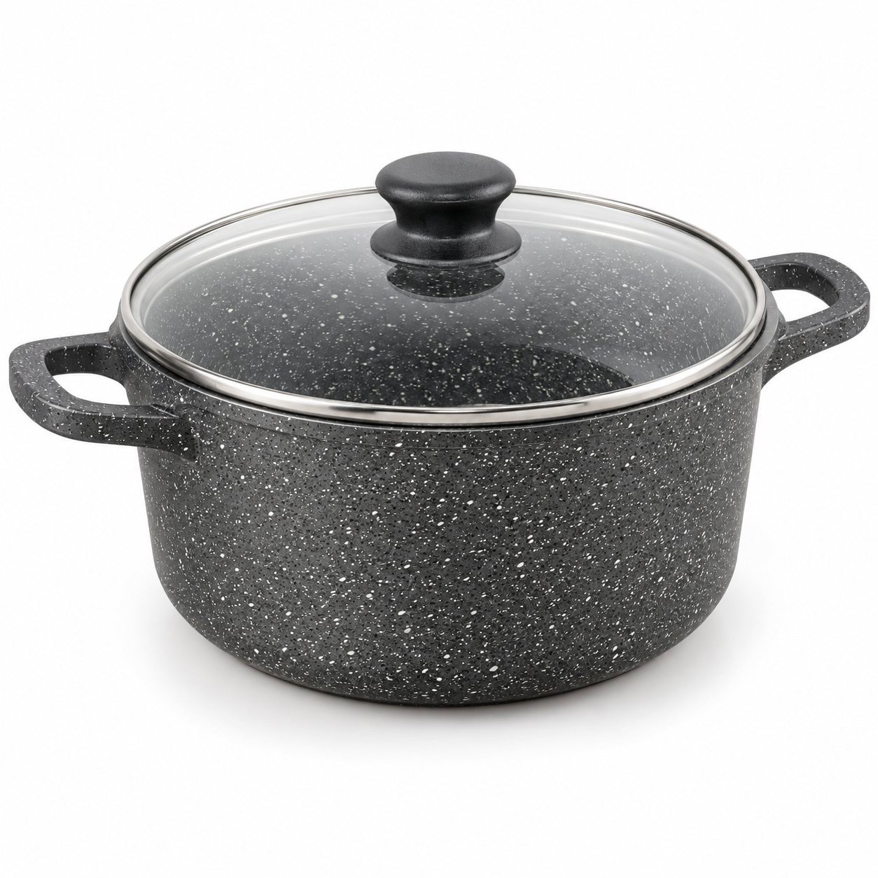 Granite Pot with Glass Lid